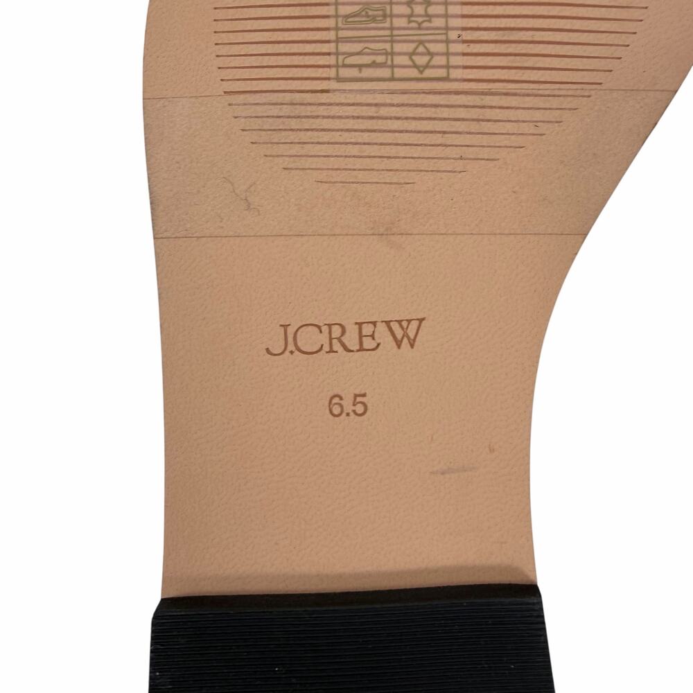 J. Crew Georgina Slide Sandal in Canvas & Leather Black Size 6.5 - Picture 10 of 12